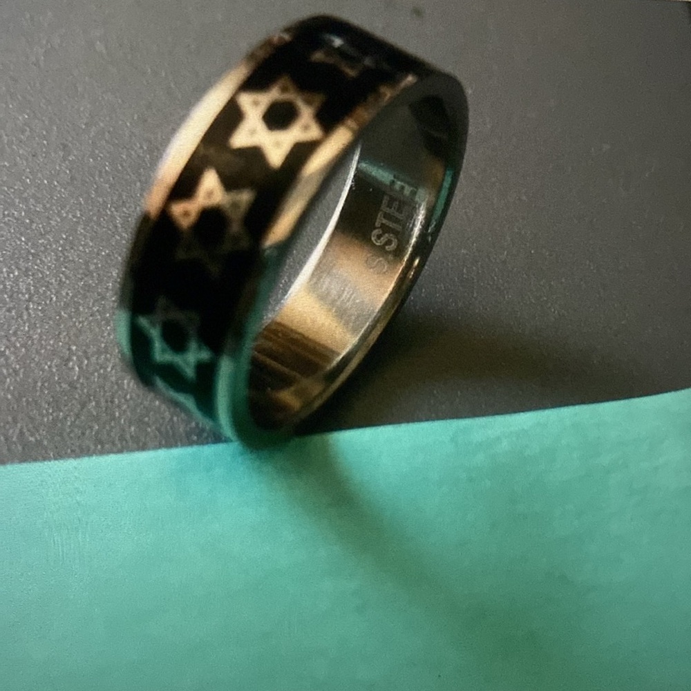 Star Of David Protection Ring S.Steel Band